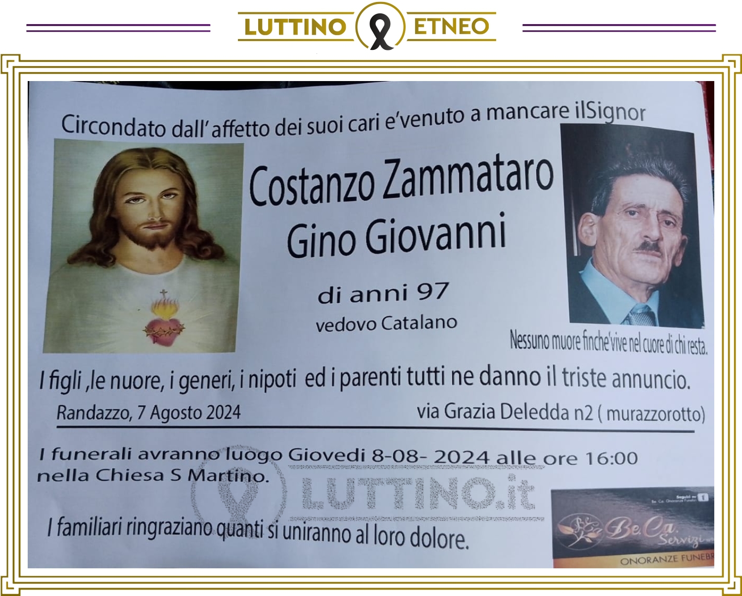 Gino Giovanni Costanzo Zammataro